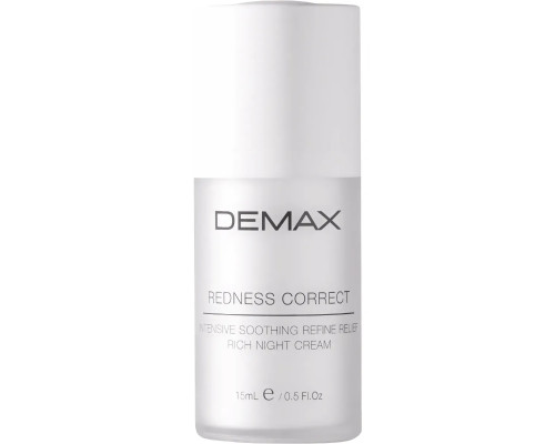 Заспокійливий нічний крем-коректор для чутливої шкіри Demax Intensive Soothing Refine Relief Night Cream, 15 мл
