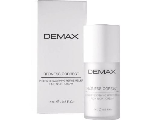Заспокійливий нічний крем-коректор для чутливої шкіри Demax Intensive Soothing Refine Relief Night Cream, 15 мл