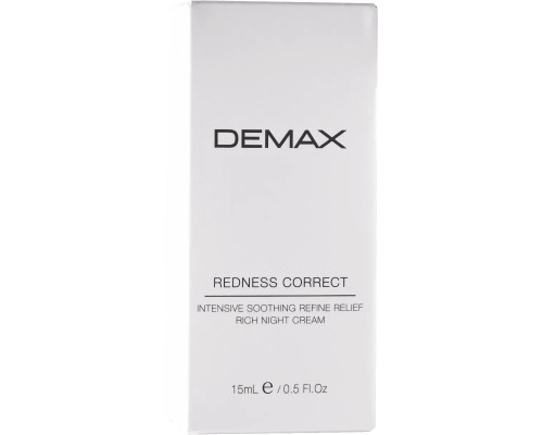 Заспокійливий нічний крем-коректор для чутливої шкіри Demax Intensive Soothing Refine Relief Night Cream, 15 мл